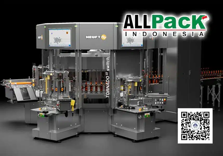 Mesin pelabelan dan inspeksi label di ALLPACK Indonesia 2026
