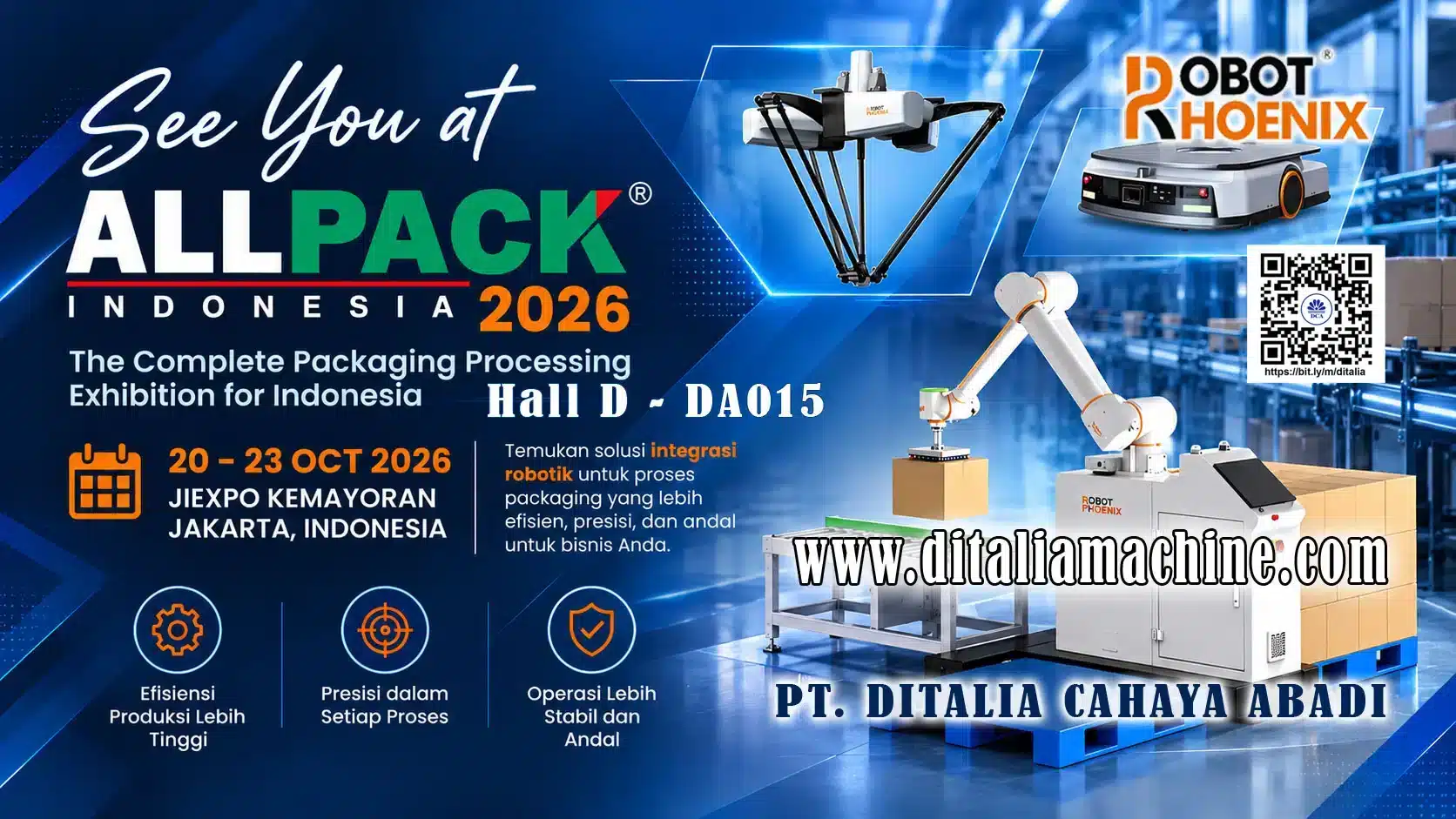 Robot Phoenix Indonesia - Stand ALLPACK Indonesia 2026
